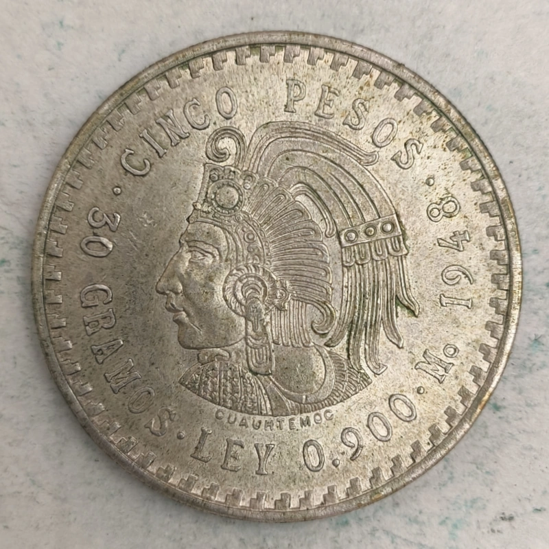 Rückseite : Mexico 5 Pesos 1948 Mo