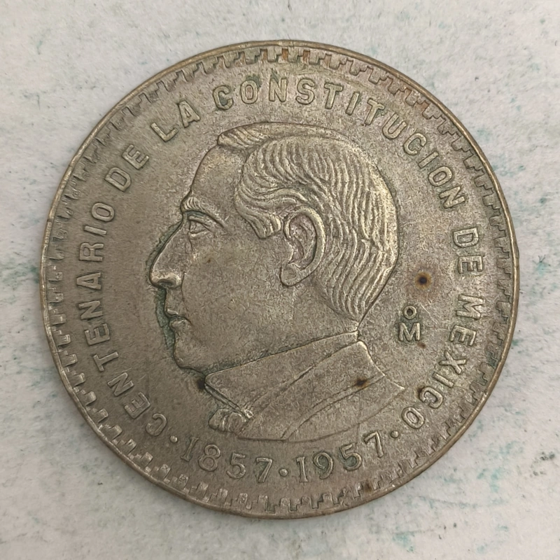 Rückseite : Mexico 5 Pesos 1957 Mo