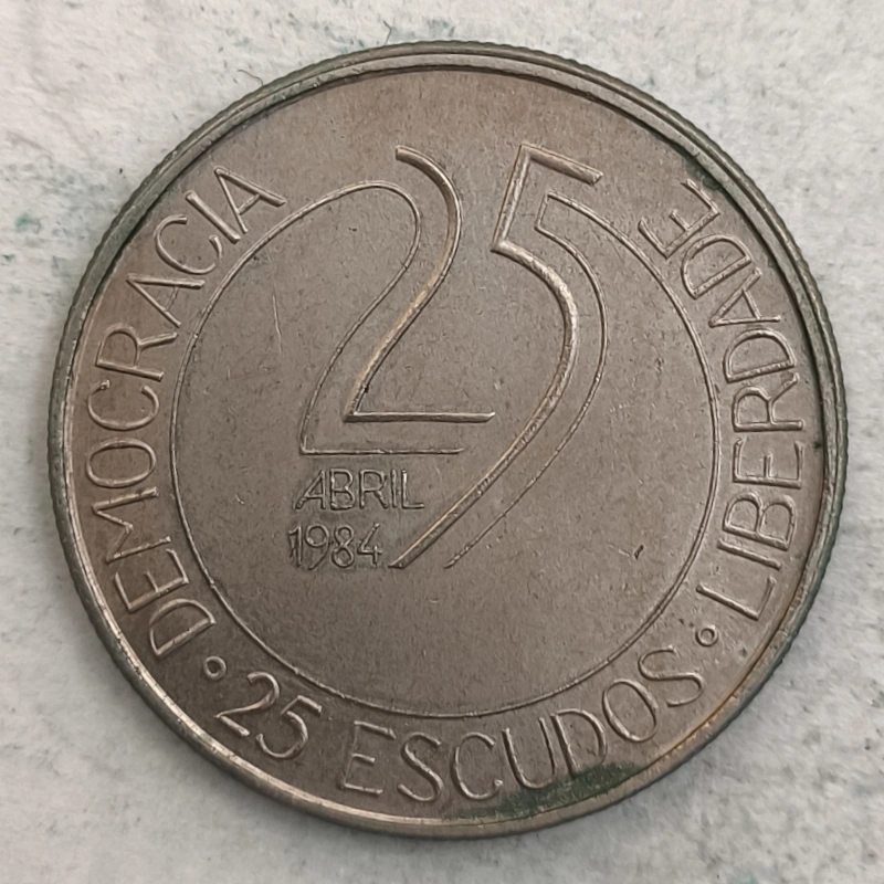 Rückseite : Portugal 25 Escudos 1984