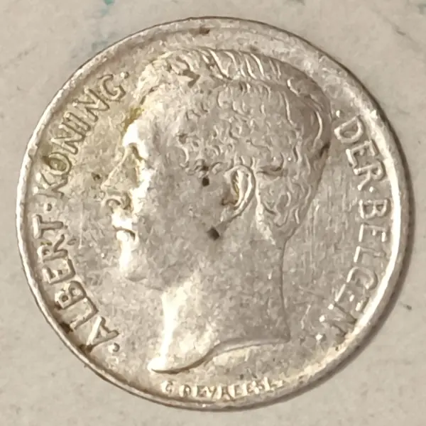Obverse : 50 cents - Albert I in Dutch