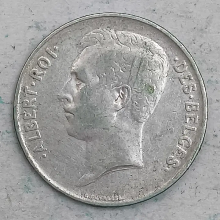Obverse : 1 franc 1912 Albert I - Albert King of Belgians