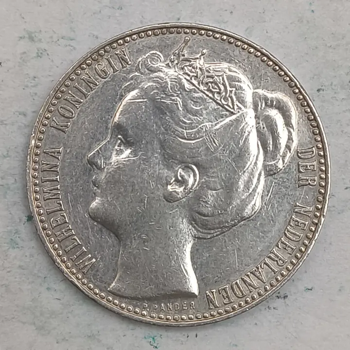 Obverse : Netherlands 1 gulden 1907