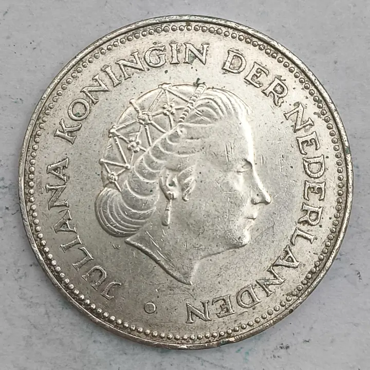 Obverse : Coin of 10 Dutch gulden, 25th anniversary of the Liberation, 1970