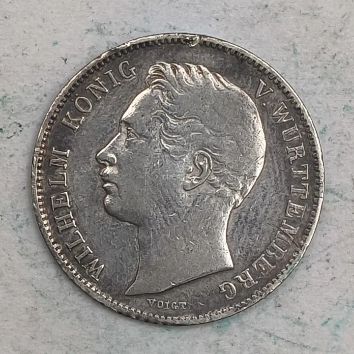 Obverse : württemberg 1⁄2 gulden 1847
