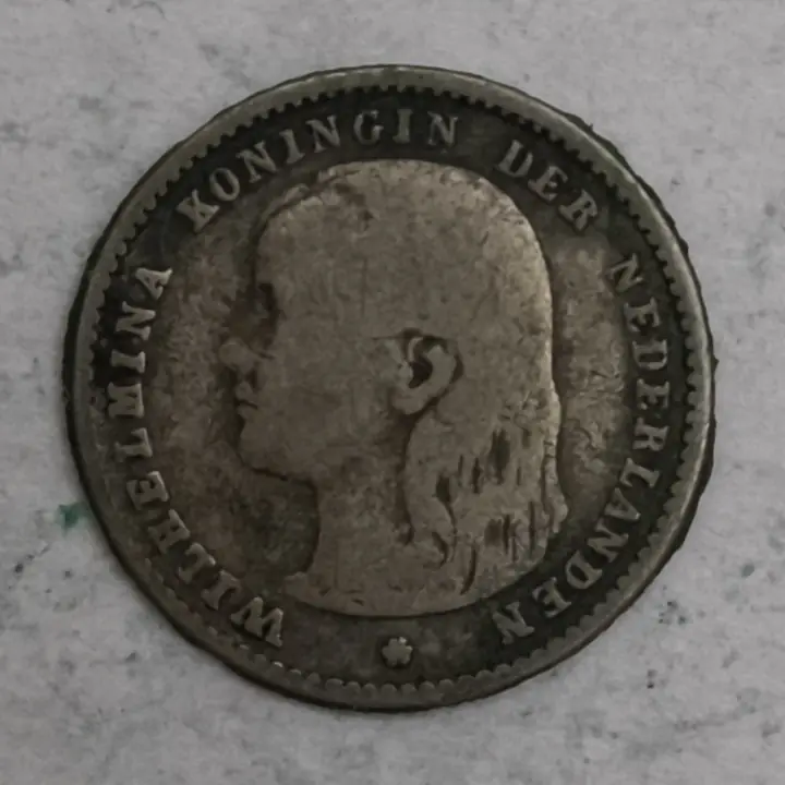 Obverse : Netherlands 10 Cents - Wilhelmina 1897