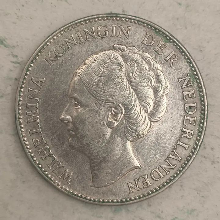 Obverse : Netherlands 1 Gulden - Queen Wilhelmina - 1939