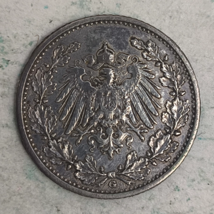 Obverse : Germany - 1⁄2 mark - Wilhelm II - 1906-G