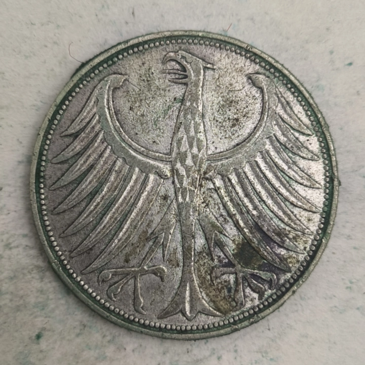 Obverse : Germany - 5 deutsche mark - 1951