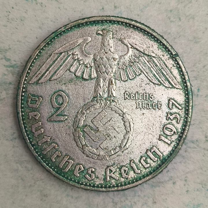 Obverse : Germany 2 reichsmark - Third Reich 1937- E