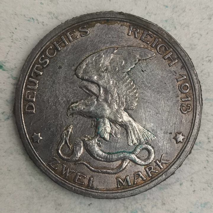 Obverse : Germany 3 marks - Wilhelm II 1913