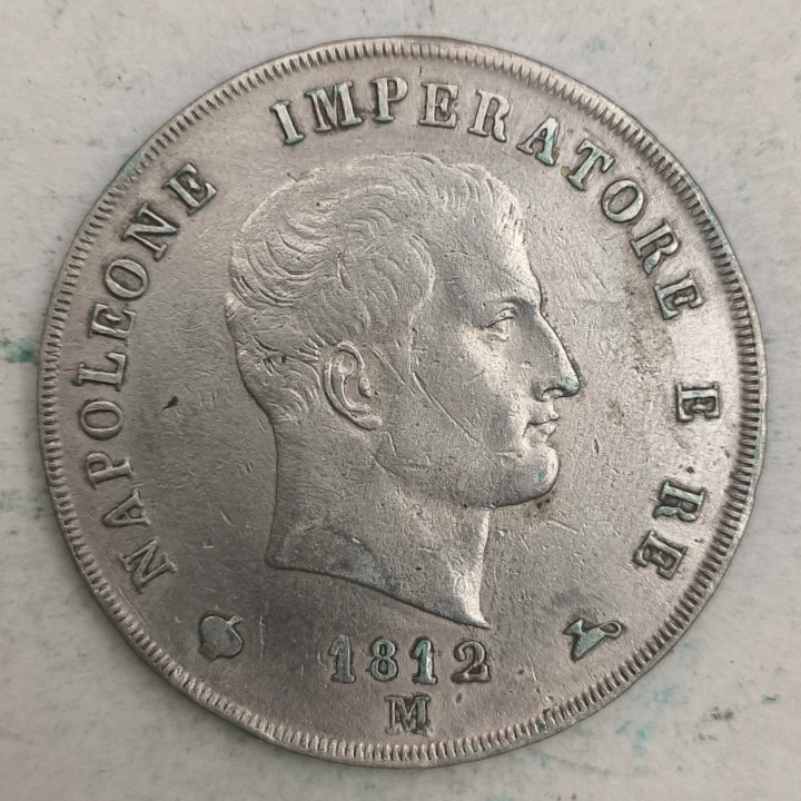 Obverse : Italy - 5 will read Napoleon I 1812 - M
