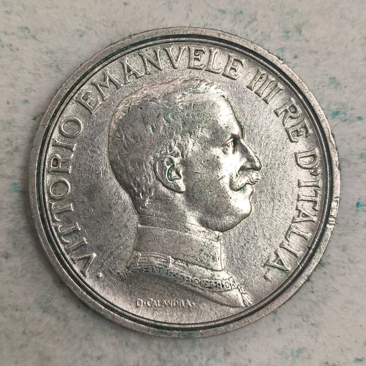 Obverse : Italy - 2 lire 1916 R - Vittorio Emanvelle III