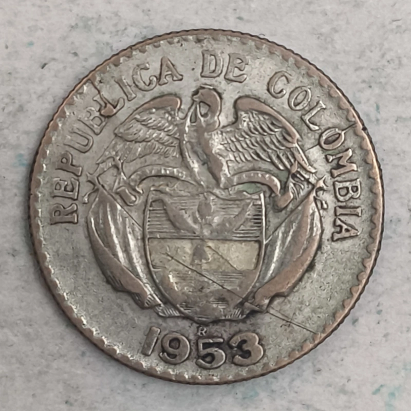 Obverse : Colombia - 20 centavos 1953 B