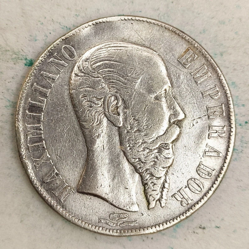 Obverse : Mexico 1 Peso - Maximilian I 1866 Mo