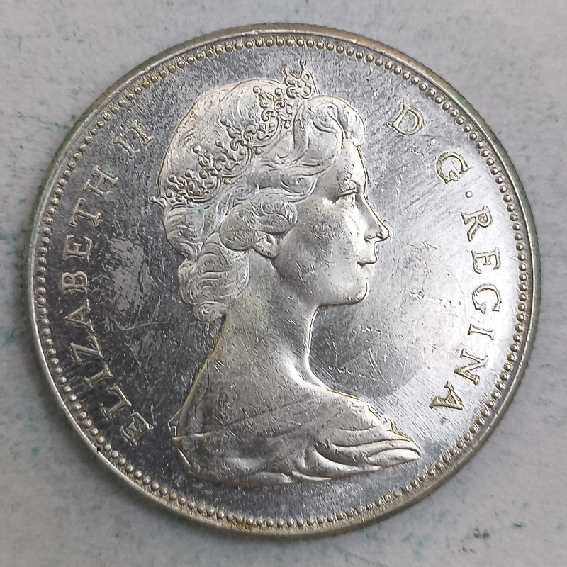 Obverse : Canada $1 - Elizabeth II 1967