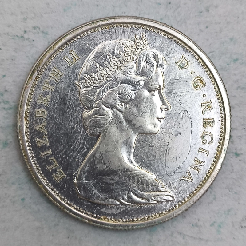 Obverse : Canada 50 cents - Elizabeth II 1967