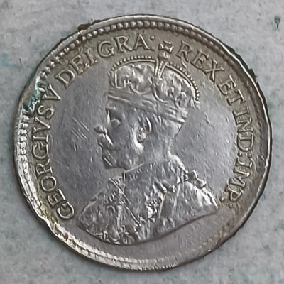 Obverse : Canada 5 cents - George V 1917