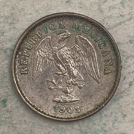 Obverse : Mexico 5 centavos 1902 Cn Q