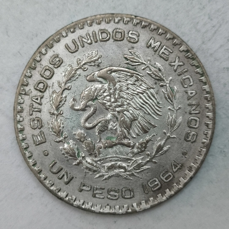 Obverse : Mexico 1 peso 1964 Mo