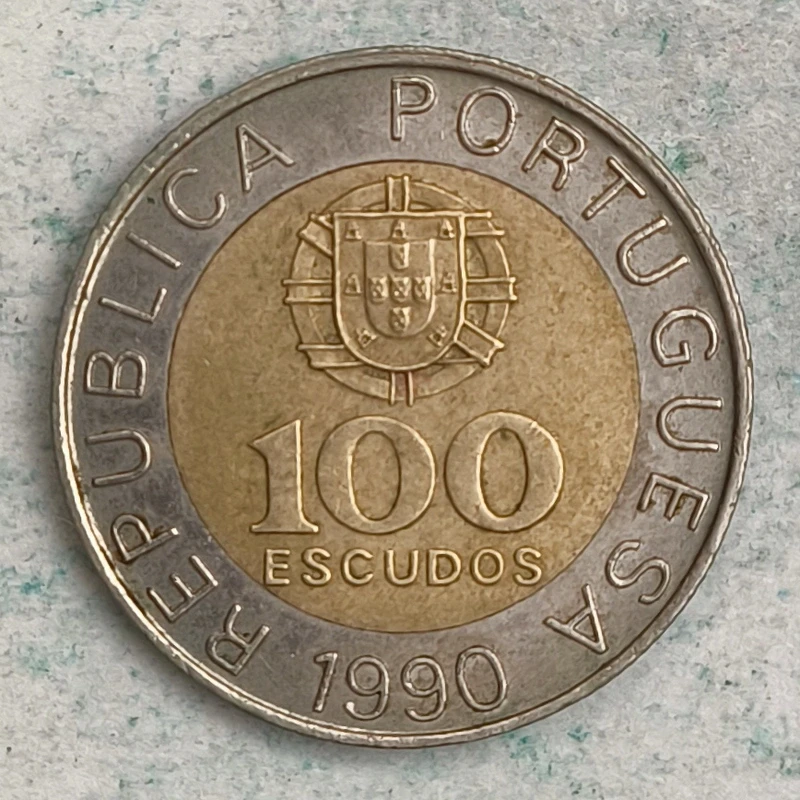 Obverse : Portugal 100 escudo 1990 - Pedro Nunes