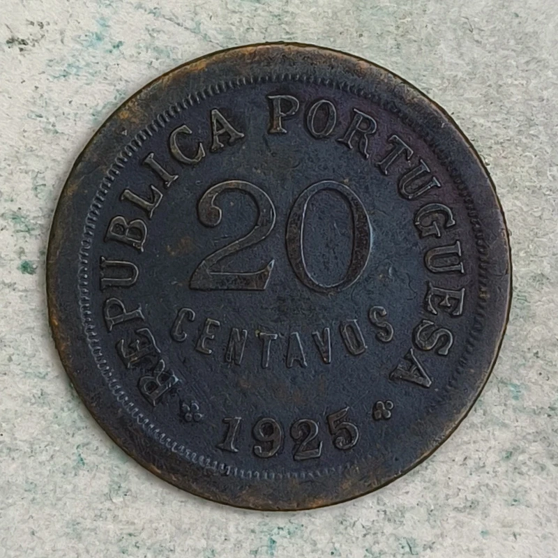 Obverse : Portugal 20 centavos 1925