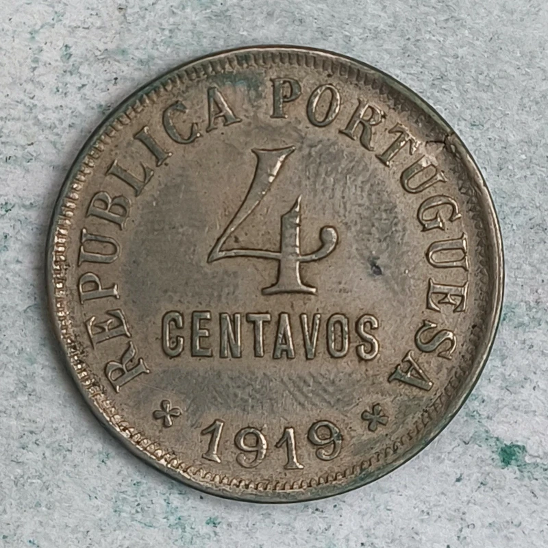 Obverse : Portugal 4 centavos 1919