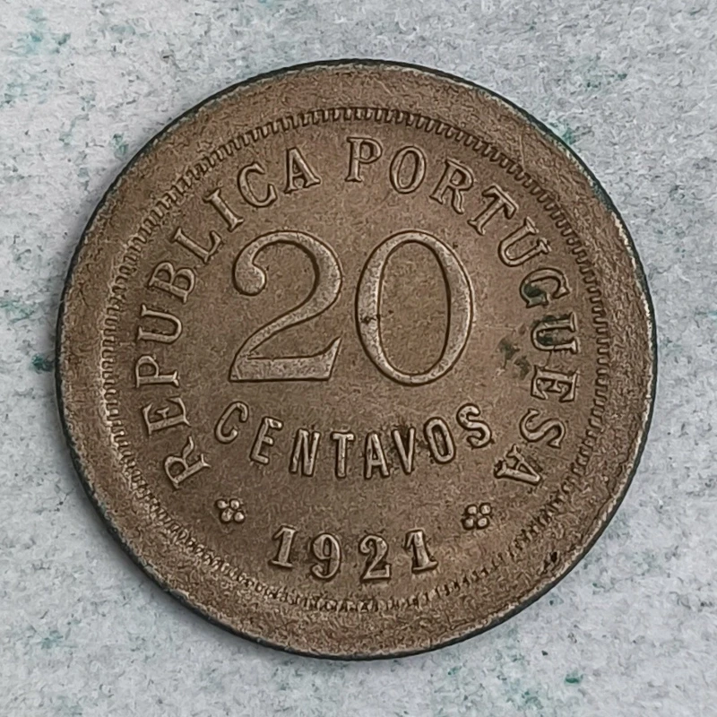 Obverse : Portugal 20 centavos 1921