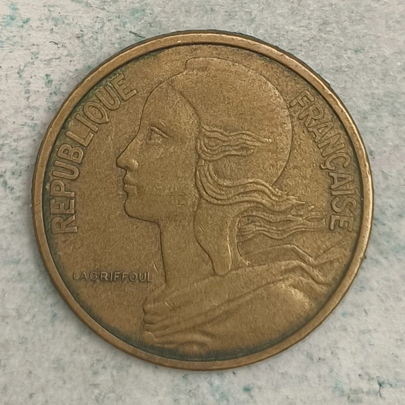 Obverse : France 50 cents 1963 - Marianne (Error 4 folds in collar)
