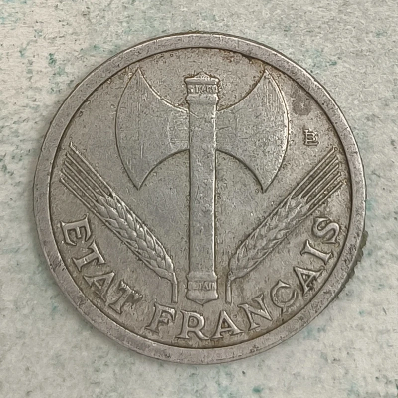 Obverse : France 1 franc 1942 - French State (Francisque, heavy)