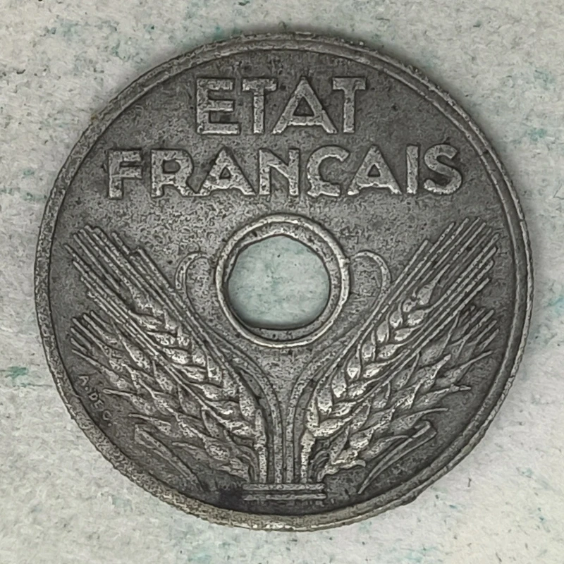 Obverse : France 20 cents 1941 - French State (Zinc)