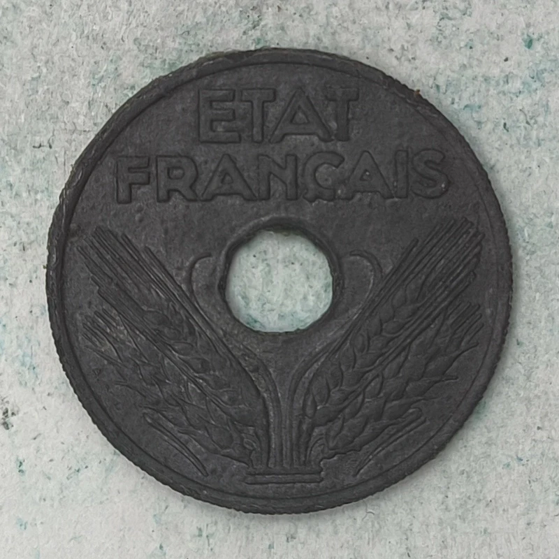 Obverse : France 20 cents 1942 - French State (Zinc)