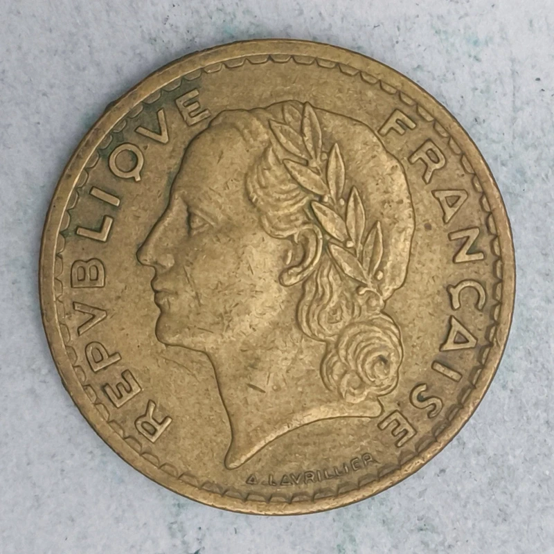 Obverse : France 5 francs 1940 - April