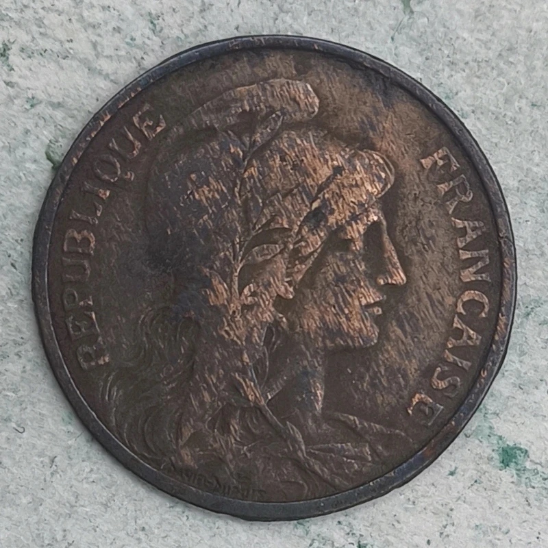 Obverse : France 5 cents 1913