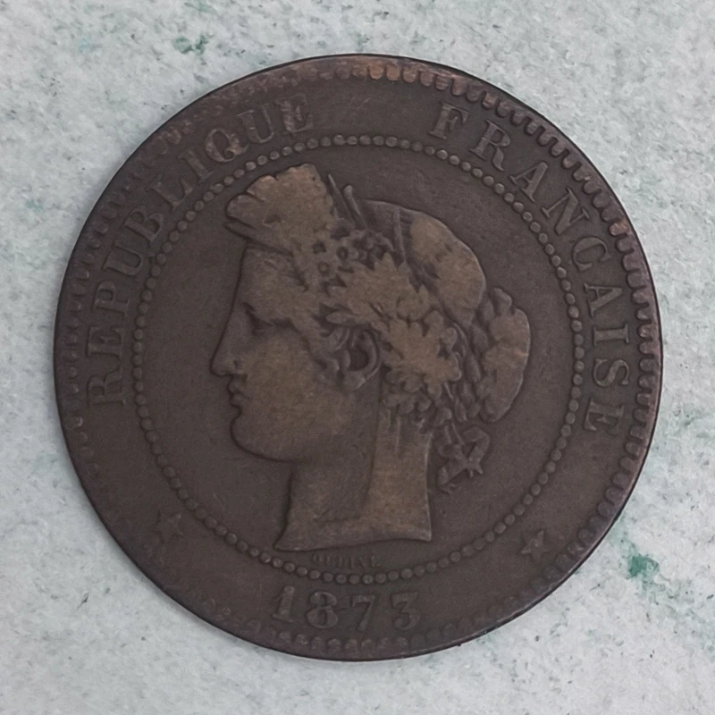 Obverse : France 10 centimes Ceres 1873 A