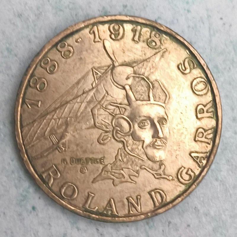 Obverse : France 10 francs Roland Garros 1988