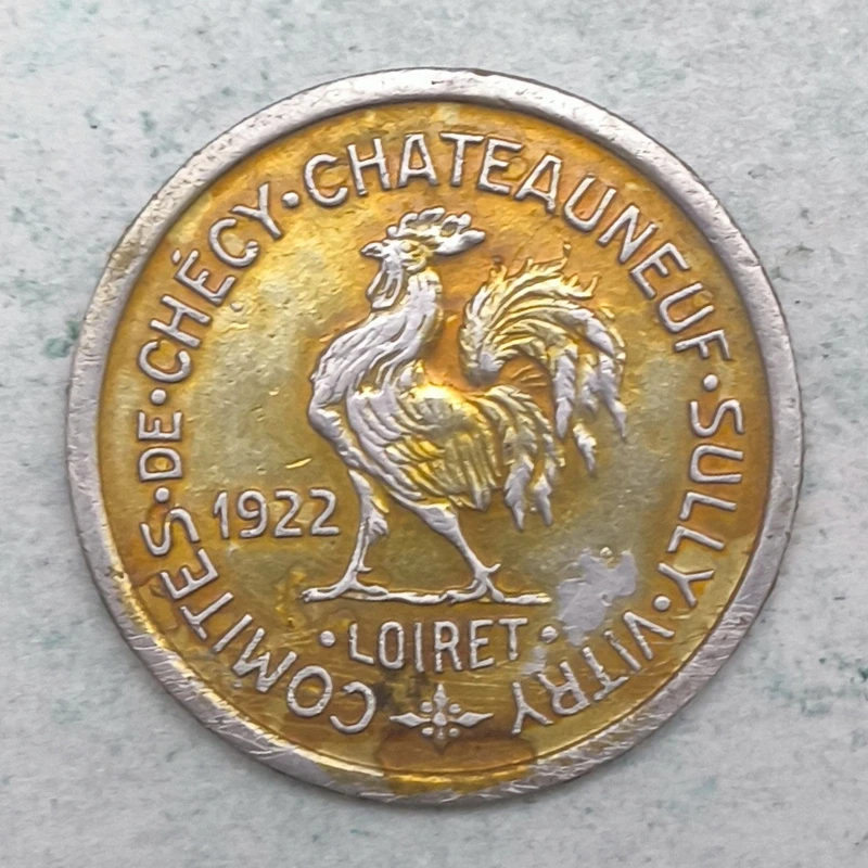 Obverse : France 10 cents Committees of Checy 1922