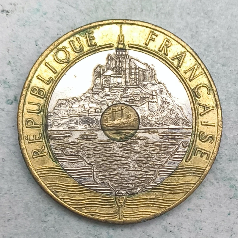 Obverse : France 20 francs Mont-Saint-Michel 1992 v-closed