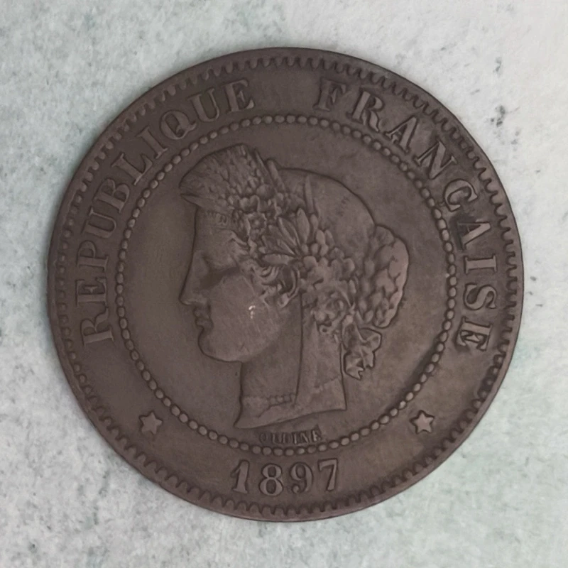 Obverse : France 5 cents 1897 A