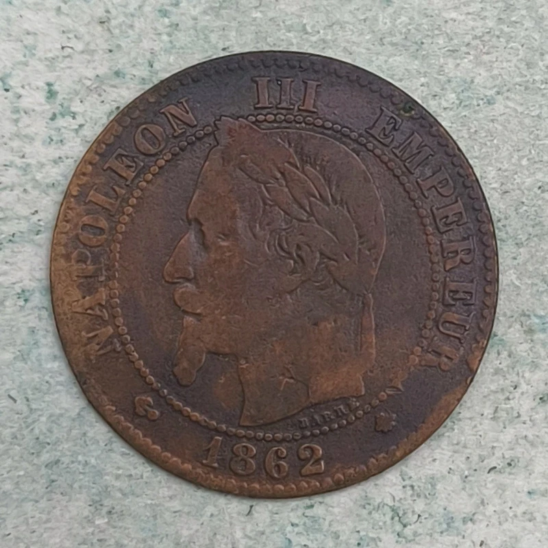 Obverse : France 2 cents Napoleon III 1862 A