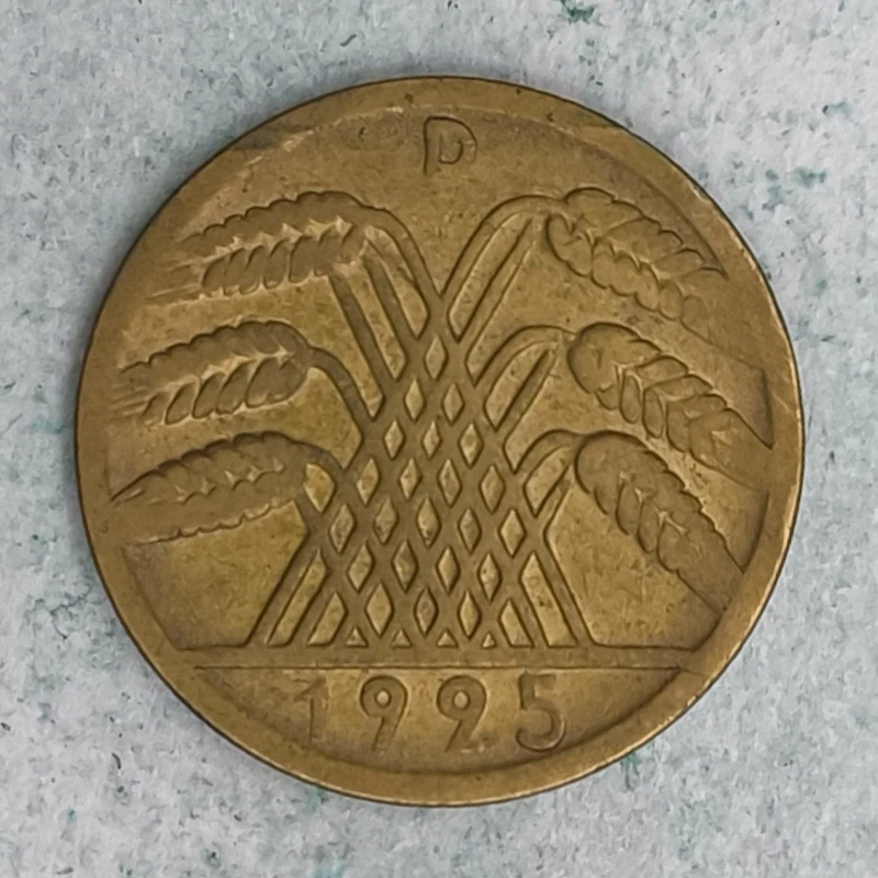 Obverse : Germany 10 Reichspfennig 1925 D