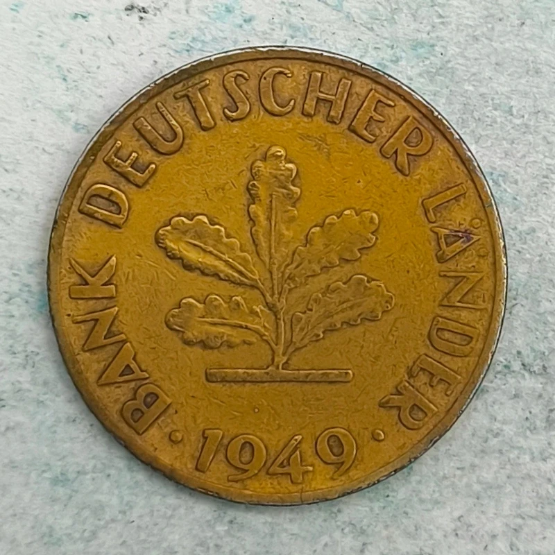 Obverse : Germany 10 Reichspfennig 1949 F