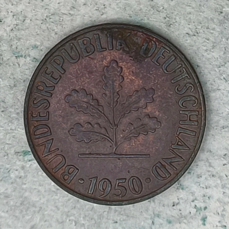 Obverse : Germany 1 pfennig 1950 F