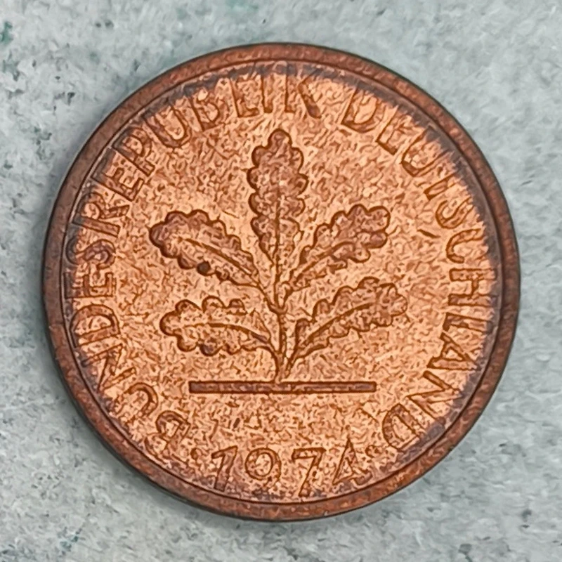 Obverse : Germany 1 pfennig 1974 J