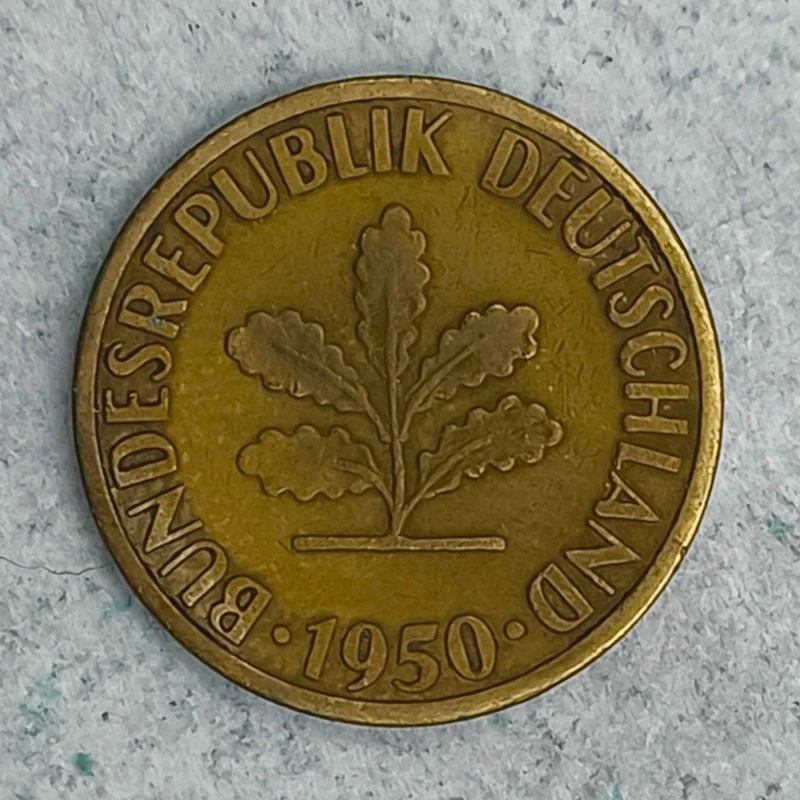 Obverse : Allemagne 5 pfennigs 1950 F