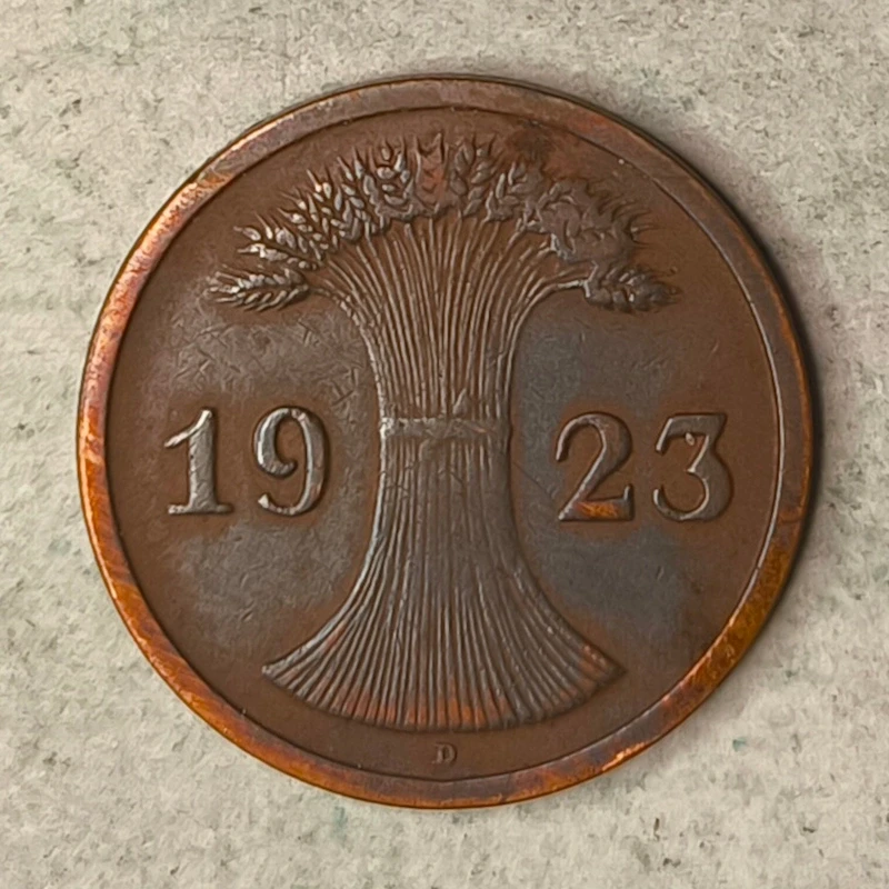 Obverse : Allemagne 2 reichspfennig 1923-D