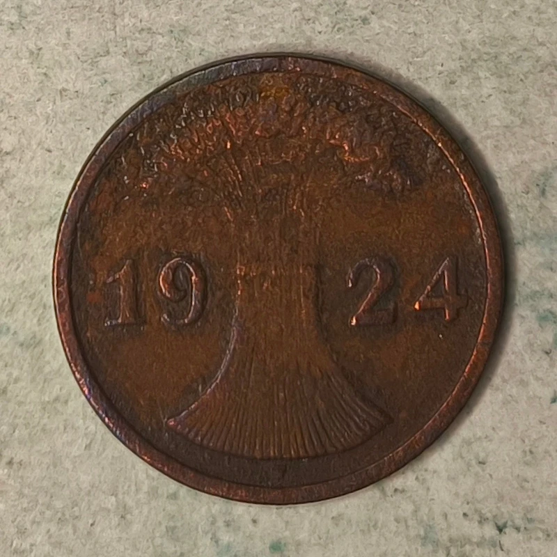 Obverse : Allemagne 2 reichspfennig 1924-F