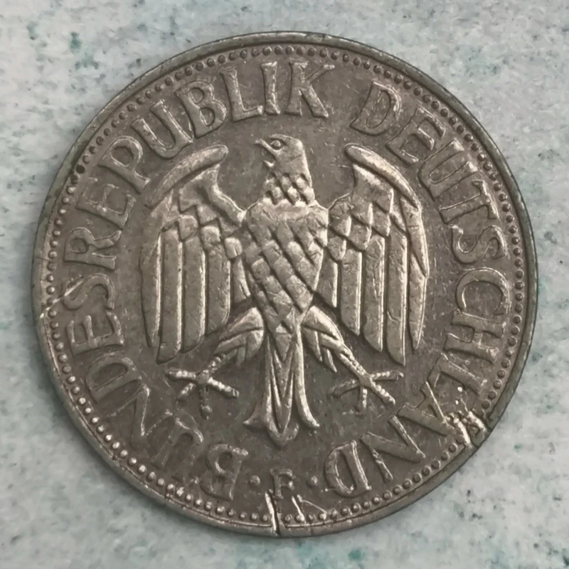 Obverse : Allemagne de l'Ouest 1 deutsche mark 1968 F