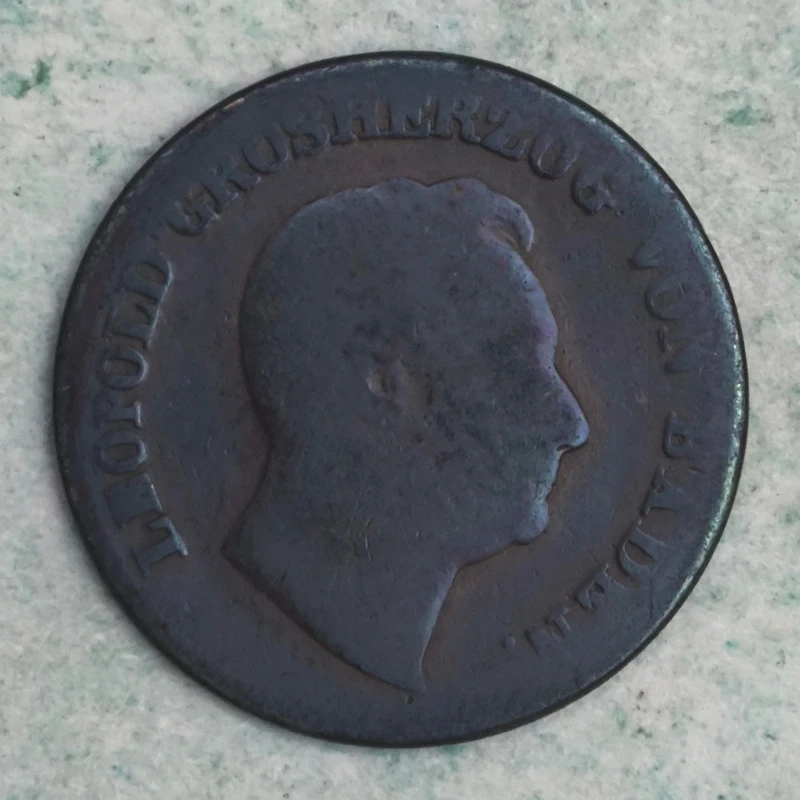 Obverse : Bade 1 kreuzer 1848
