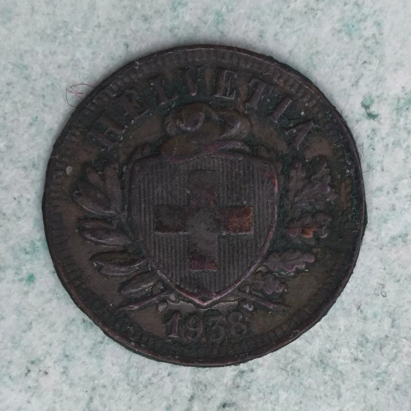 Obverse : Switzerland 2 rappen 1938 B