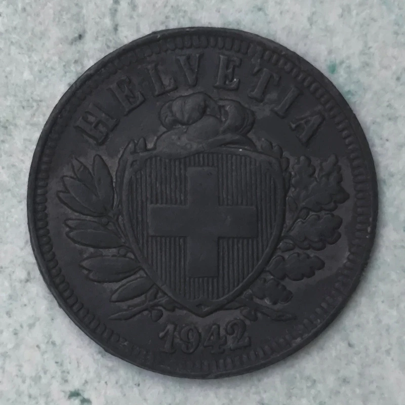 Obverse : Switzerland 2 rappen 1942 B